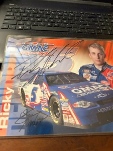 RICKY HENDRICK SIGNED Nascar bio/photo ; Nascar Driver Deceased 2004