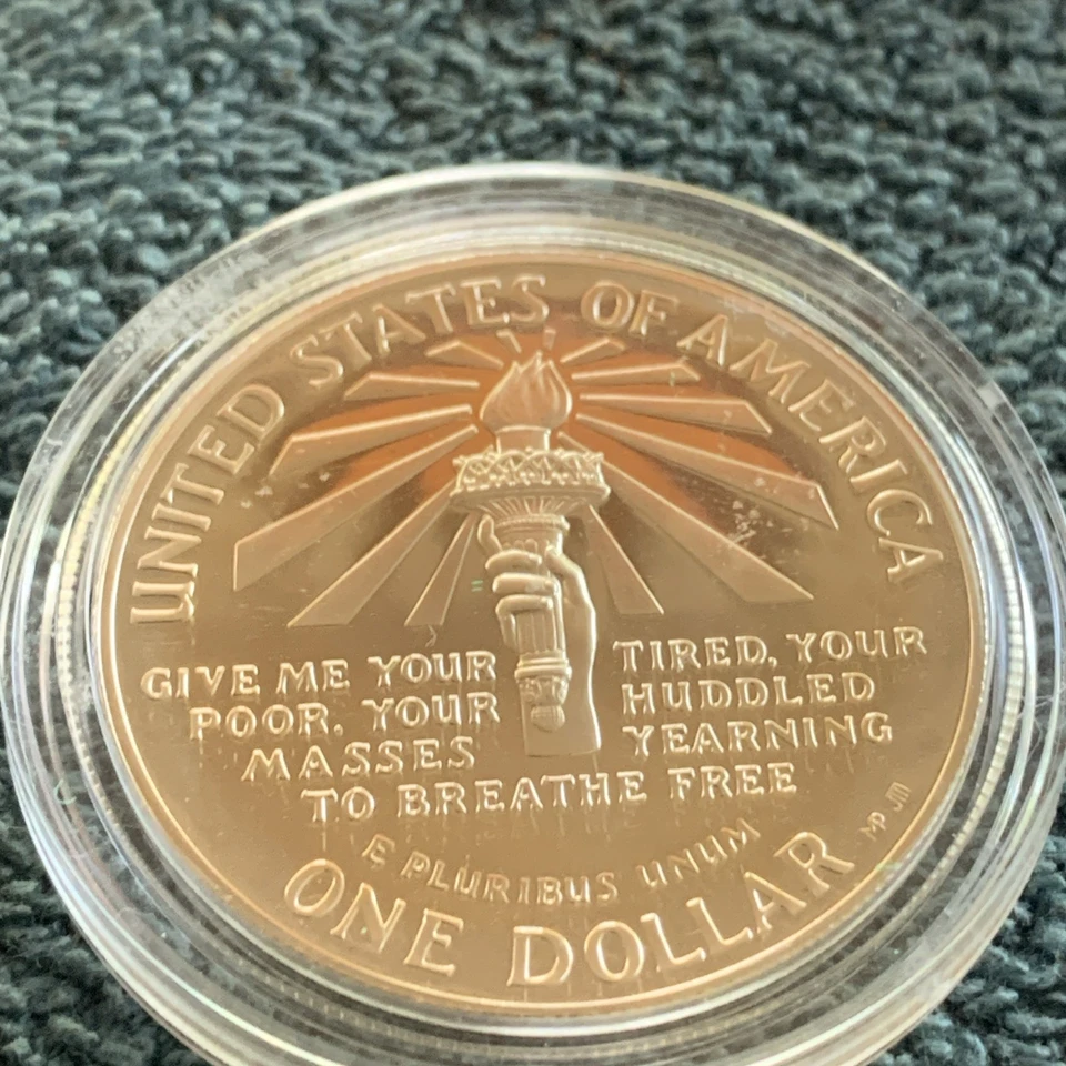 1986 S Proof Ellis Island Silver  One Dollar Coin - Image 4 of 4