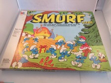 Vintage 1981 The Smurf Game 3-D Smurf village Milton Bradley, COMPLETE