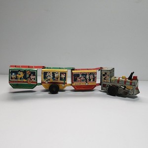 Linemar Disneyland Tin Litho Wind Up Train Walt Disney Productions Japan