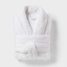 Spa Plush Bath Robe S/M White - Threshold