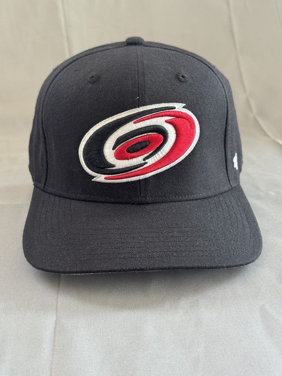 '47 Brand Carolina Hurricanes NHL Black Snapback Hat Flat Brim