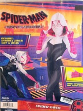 Jazwares Spider-Gwen Costume Child Large 10-12 Spider-Verse Zentai Suit