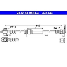 Flexible de frein Skoda YETI
