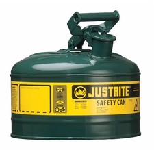 Justrite 7110400 Type I Safety Can, Galvanized Steel, 1 gal, Green, Se
