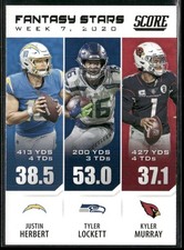 2021 Score Justin Herbert / Kyler Murray / Tyler Lockett FS7 Fantasy Stars
