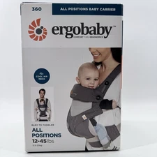 Ergobaby 360 Cool Air Breathable Mesh All Position Baby Carrier Gray Free Ship