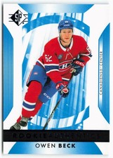 2023-24 Owen Beck Upper Deck SP Blue Rookie Authentics - Montreal Canadiens