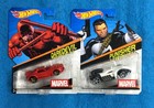 Lot of 2 Hot Wheels Marvel Character Cars DAREDEVIL & PUNISHER