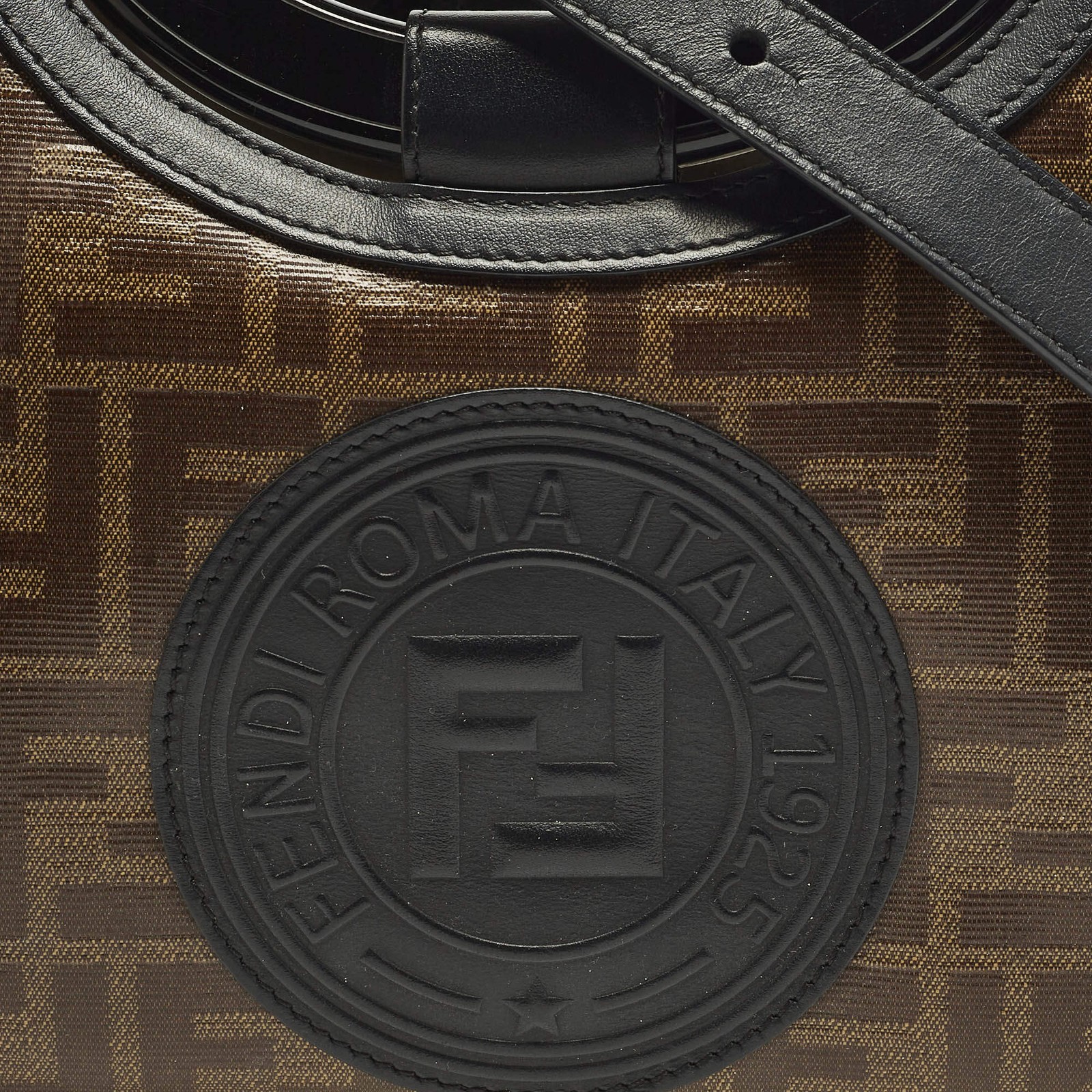 Fendi Runaway Small Zucca Coated Canvas and Leather Tote thumbnail 5