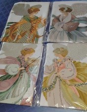  ANGELI 4 STAGIONI . DIMENSIONI EMBROIDERY BEAD tela Con Stampa 