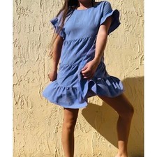 Spring Cottage Core Dress Size Large "Lavender" Nine West New With Tags