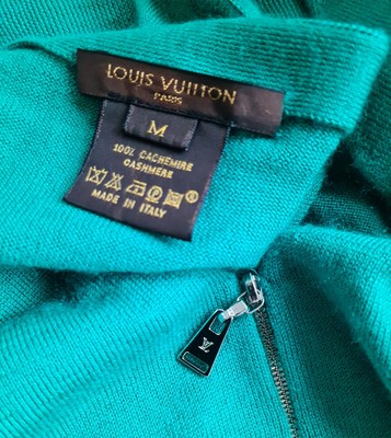 Louis Vuitton Pullover Gr M Grün 100% Kaschmir Original Wie neu Pullunder