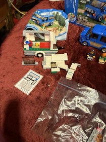 LEGO CITY #60117  Van & Caravan - 100% Complete, RETIRED Camping Travel Trailer