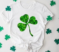 Womens st pattys shirt, glitter shamrock tee, st patricks day shirt