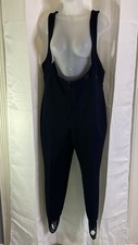 OBERMEYER Snow Bib with Stirrup Ski Pants Women's Sz 14 R Wool Blend Black