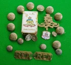 WW1 Royal Field Artillery Matchbox, Sweetheart, Locket & Badges