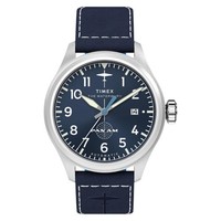 Timex TW2Y38800 Timex X Pan Am® Waterbury Ace 41 Mm Lederarmbanduhr – Herrenuhr