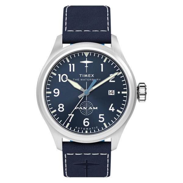 Timex TW2Y38800 Timex X Pan Am® Waterbury Ace 41 Mm Lederarmbanduhr – Herrenuhr-image