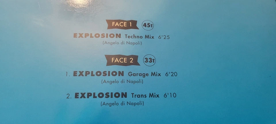 Disque Maxi 45 Tours Vinyle 12'' Promotionnel Marlène Explosion 1993 techno danc - Photo 2/4