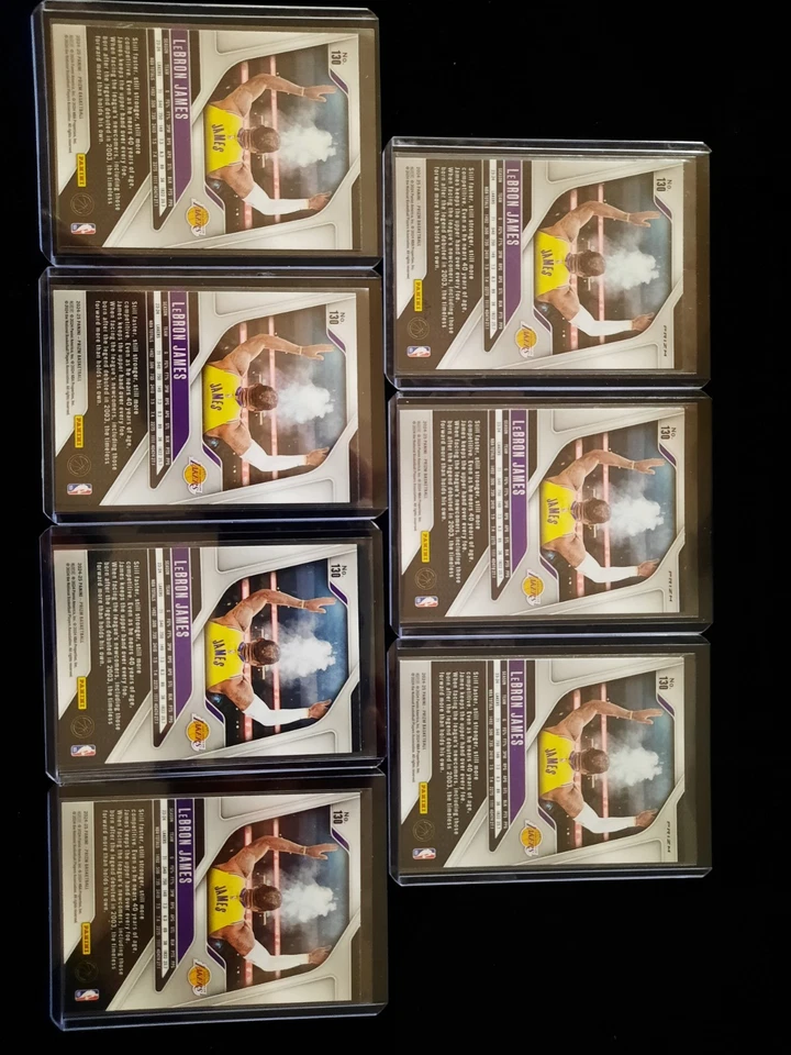 2024-25 Panini Prizm LeBron James #130 Lote de 5 - 2 Naranja, 1 RWB y 2 Base Foto 2 de 2