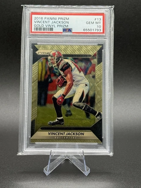 2016 Panini Prizm Vincent Jackson #13 Gold Vinyl Prizm /5 PSA 10 Buccaneers