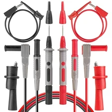 Heavy-Duty Multimeter Test Leads Kit with Alligator Clips for 1000V Applications