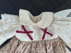 Antique French or German Bisque Doll Dress Lace Trim Victorian Style Doll  — photo 2