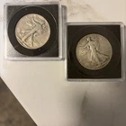 half dollar walking liberty silver / 1941 / 1945/ with case