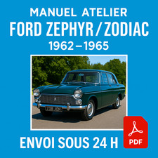 Manuel Atelier Ford Zephyr Zodiac 1962-1965 Revue Technique Français RTA CD PDF