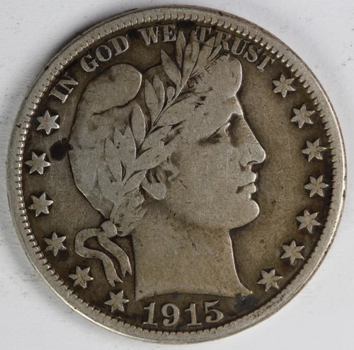 F 1915 D Barber Half Dollar