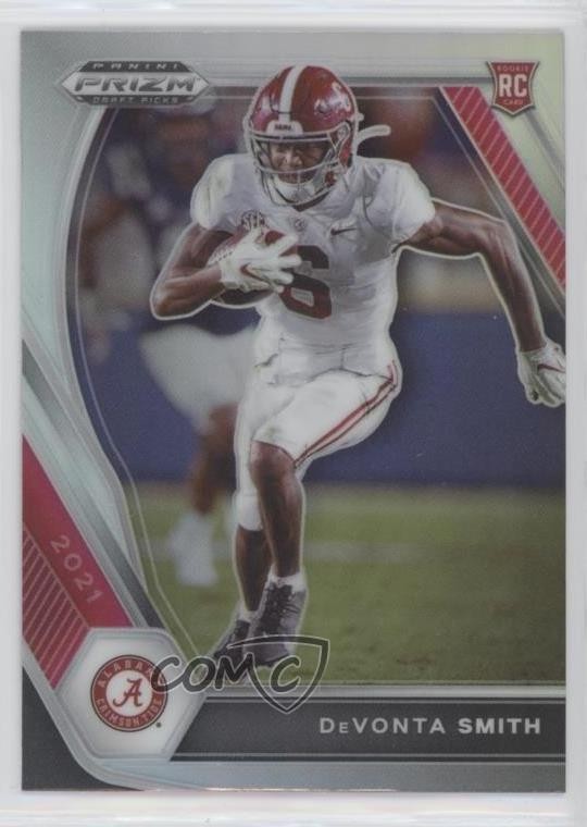2021 Panini Prizm Draft Picks Silver Prizm DeVonta Smith #101 Rookie RC 0aw6