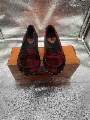 Rocket Dog Shoes Womens Size 7 Slip On Red Plaid Checkered Canvas with Gems RARE