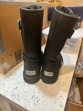 UGG size 7.5 Women Sutter Black Leather Dual ...