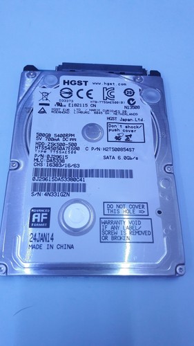 HGST Z5K500-500 HTS545050A7E680 500 GB SATA SMART ok Laufzeit 87 Stunden