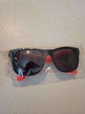 COSTUME FLOURECENT PINK SUNGLASSES Plastic Vintage Deadstock NOS Vintage