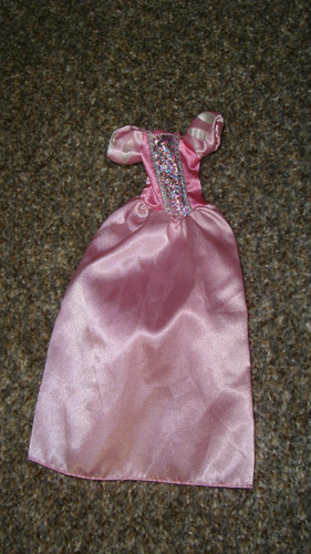 Disney Princess AURORA Barbie Doll Blue PINK Dress Gown Outfit