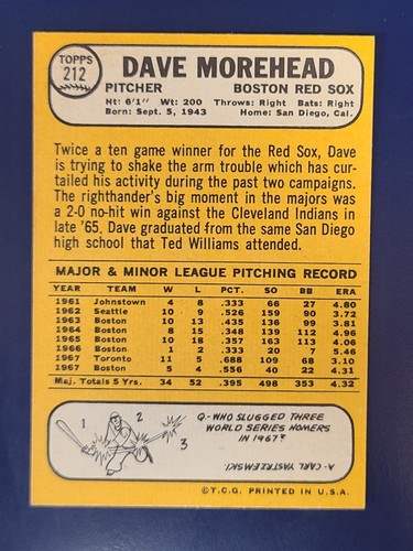 1968 Topps Baseball Cards Complete Your Set You Pick Choose #116 - 230 - Picture 193 of 227