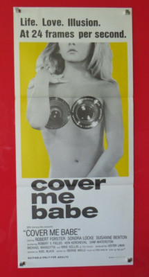 COVER ME BABE ORIGINAL 1970 CINEMA DAYBILL FILMPLAKAT Sondra Locke COOL 70er