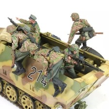 1/16 Resin Figure Model Kit WWII German Soldiers 6-persons Unassembled Unpainted
