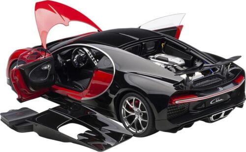 Bugatti Chiron Italian Red and Nocturne Black 1/12 Model Car by Autoart - Picture 2 of 6