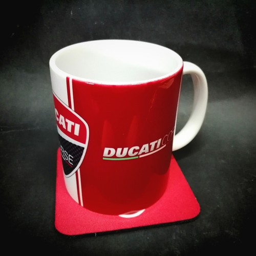 MUG & COASTER TAZA TASSE CUP MUKI DUCATI CORSE MOTO GP PANIGALE DIAVEL MONSTER - Picture 17 of 17