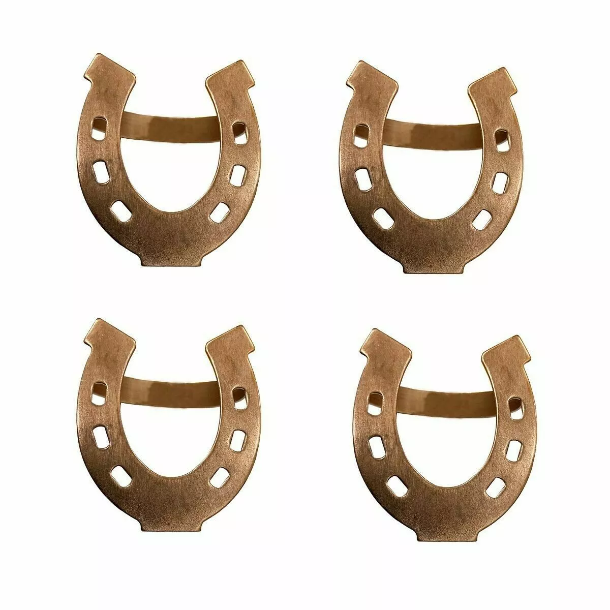 St Nicholas Square 4 Piece Bronze Metal Cowboy Western Horseshoe
