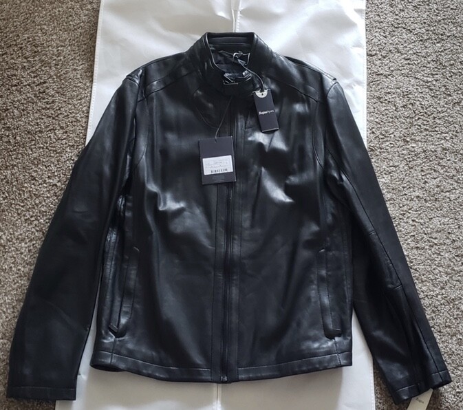 Zegna Sport Leather Biker Jacket Size Large Slim Fit $2500 Zegna Sport Leather Biker Jacket Size Large Slim Fit $2500
