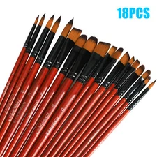 18pcs Paint Brushes Set Art Supplies for Acrylic Oil Watercolour Detail Painting