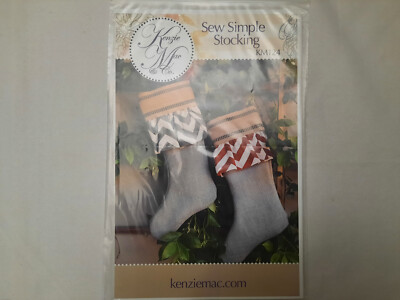 Sew Simple Stocking Pattern - Kenzie Mac #KM124 (10'' x 19'')