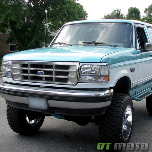 1992-1996 Ford F150 F250 F350 Bronco Headlights w/Corner Signal Bumper Lamps 6pc - Picture 2 of 8