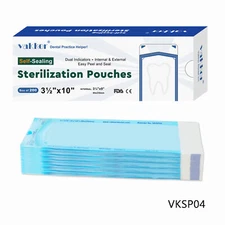 1000pc 3.5" x 10" Self Sealing Sterilization Pouches Autoclave Sterilizer Bag