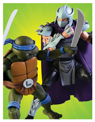 特撮 Neca - Figurine TMNT - 2-Pack Leonardo &amp; Shredder 18cm - 0634482540770 Leonardo vs Shredder Cartoon 2-Pack Teenage Mutant Ninja