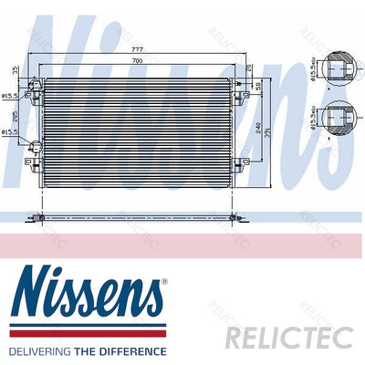 A/C Air Condenser Radiator for Renault:LAGUNA II 2,VEL SATIS  